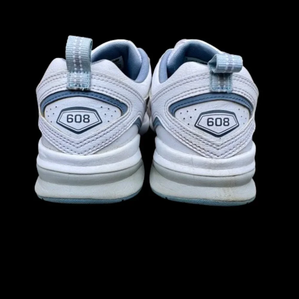 New Balance 608 Athletic Trainers Womens Sz 8.5 Mens Sz 7 White Leather - Picture 4 of 10